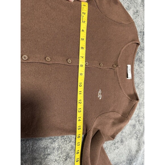 Hollister Brown Cropped Button Up Cardigan Size M - Picture 4 of 11